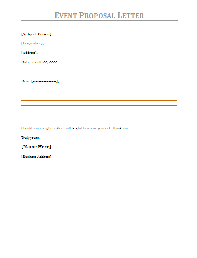 bad event proposal template 3